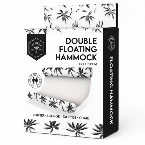 Good Vibes Double Floating Hammock Pool Lounger Havana 130x120x10cm