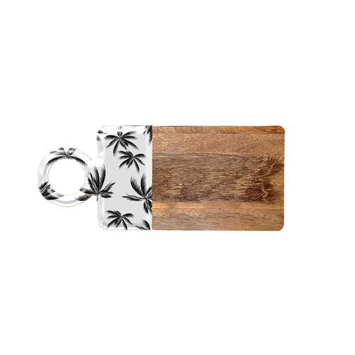 Good Vibes Serving Dish Board Wood Enamel Havana  46x20x1cm