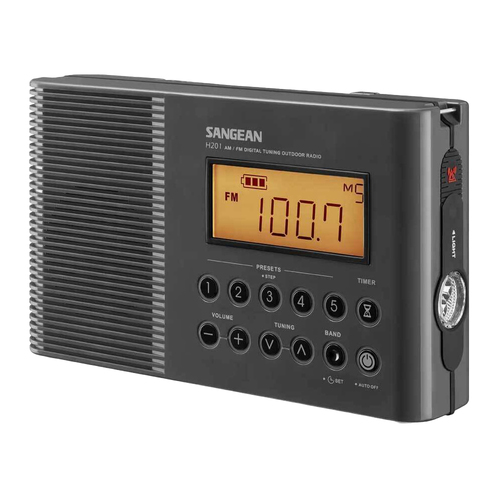 Sangean H2O1 Outdoor 23cm AM/FM Digital Tuning Radio - Dark Grey