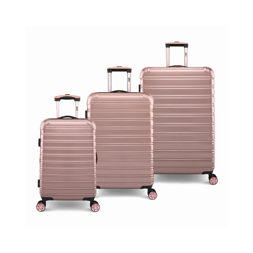 3pc iFly 20/24/28" Wheeled Luggage Bag Set - Rose Gold
