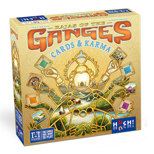 Huch! Rajas of the Ganges Cards & Karma Dice Strategy Card Game Kids 12y+