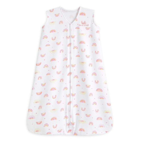 Halo Sleepsack Cotton 0.5 Tog Rainbow Pink Infant Size 6-18m