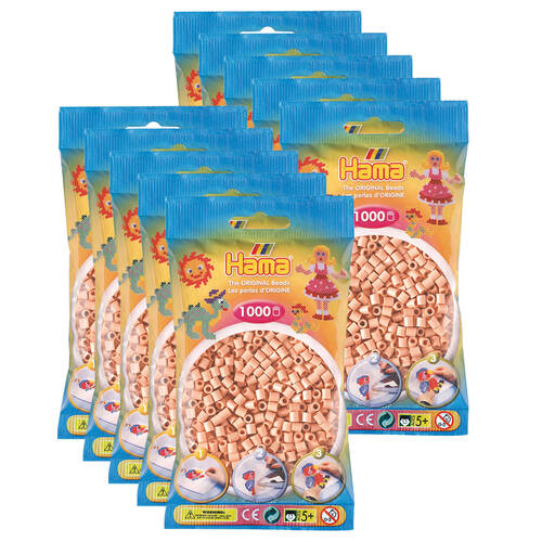 10x 1000pc Hama Bead Bags Kids DIY Art/Craft Toy Light Pink 5y+