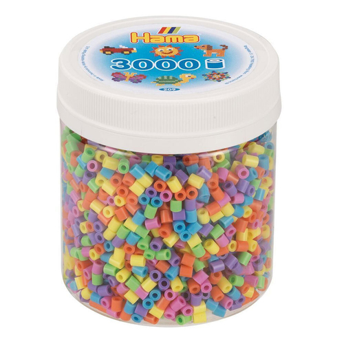 3000pc Hama Beads Pastel Mix Tub Kids Building Toy 5y+