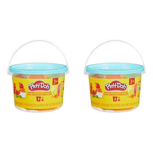 2PK Hasbro Play-Doh Mini Bucket Children's Modeling Set W/ Storage 3Y+ Assorted