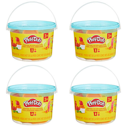 4PK Hasbro Play-Doh Mini Bucket Children's Modeling Set W/ Storage 3Y+ Assorted
