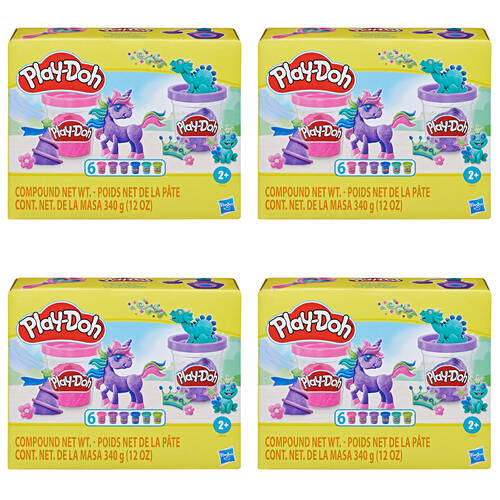 4x 6pc Hasbro Play-Doh Sparkle Collection Children's Modelling Set 3Y+