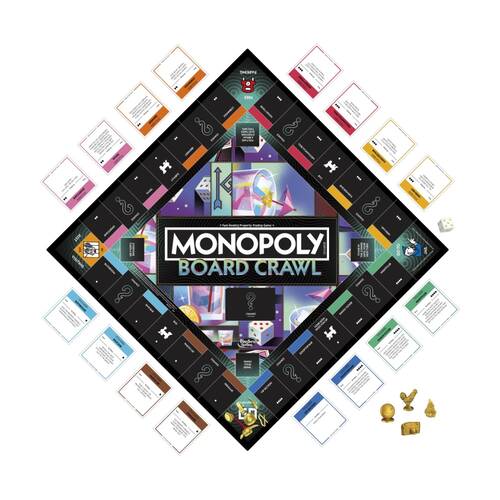 Monopoly Adults Only Party Drinking Board Crawl Edition 21y+ Tabletop Game
