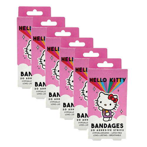 12x 20pc Hello Kitty Adhesive Bandage Disposable Strip Single Use Latex Free