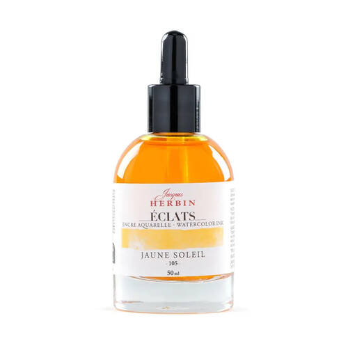 Herbin Eclats Intense Watercolour Ink w/ Dropper 50ml Sunshine Yellow