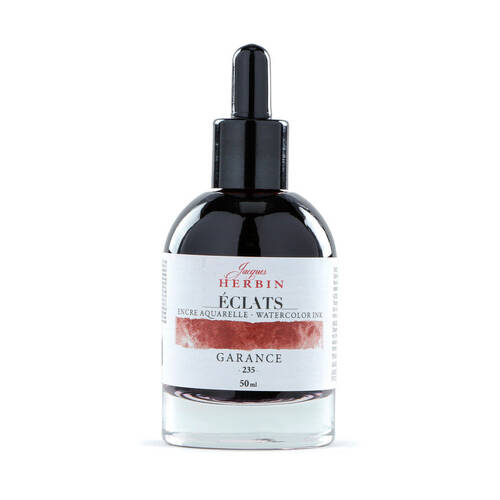 Herbin Eclats Glass Bottle Intense Watercolour Ink w/ Dropper 50ml Madder