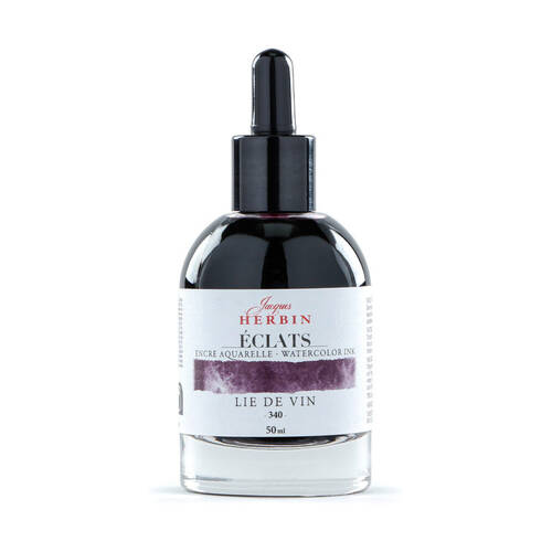 Herbin Eclats Glass Bottle Intense Watercolour Ink w/ Dropper 50ml Burgundy