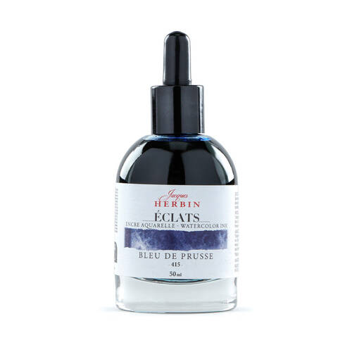 Herbin Eclats Intense Watercolour Ink w/ Dropper 50ml Prussian Blue