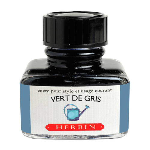 Herbin Writing & Drawing Water-Based Natural Dyes Ink 30ml Vert De Gris
