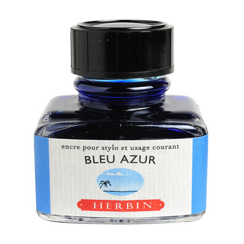 Herbin Writing & Drawing Water-Based Natural Dyes Ink 30ml Azure Blue