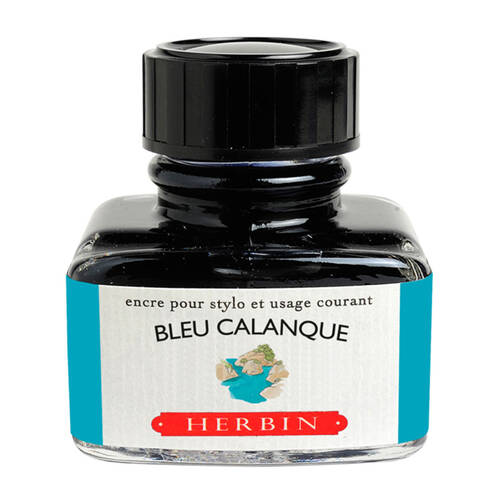 Herbin Writing & Drawing Water-Based Natural Dyes Ink 30ml Calanque Blue