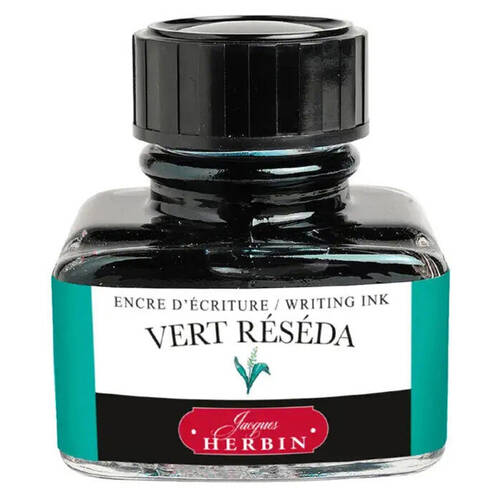 Herbin Writing & Drawing Water-Based Natural Dyes Ink 30ml Reseda Green
