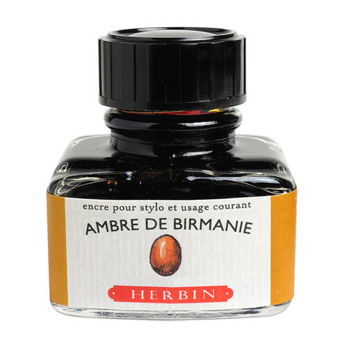 Herbin Writing & Drawing Water-Based Natural Dyes Ink 30ml Burmese Amber