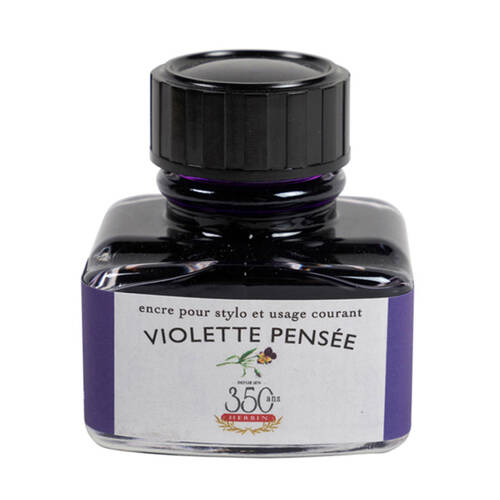 Herbin Writing & Drawing Water-Based Natural Dyes Ink 30ml Violet Pansy