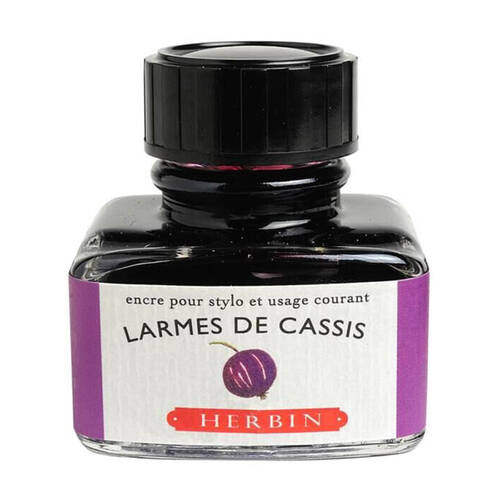 Herbin Writing & Drawing Water-Based Natural Dyes Ink 30ml Blackcurrant