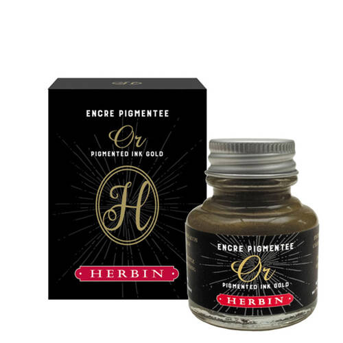 Herbin Ornamental Rich Opaque Pigment Decorative Writing Ink 30ml Gold