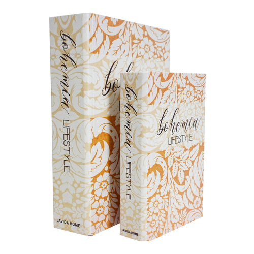 LVD 2pc Decorative MDF 24/18cm Book Box Set - Bohemia