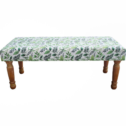 LVD Velvet Botanical 101x41cm Wood Ottoman/Bench Furniture Rectangle
