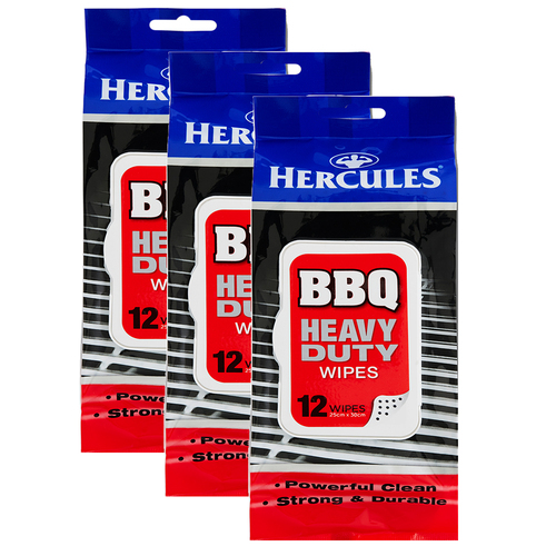 3x 12pc Hercules BBQ Cleaning Wipes
