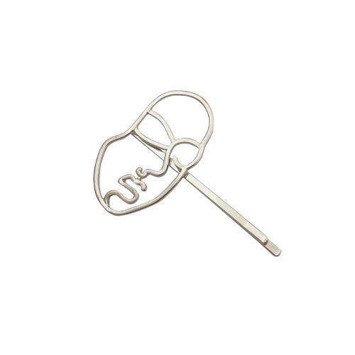 Culturesse Cora Modern Fashionista 5.3cm Hair Clip - Silver