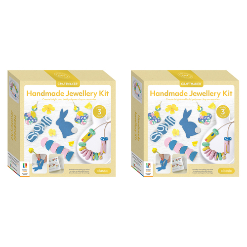 2PK Craft Maker Polymer Clay Jewellery Kit Kids Art Activity Set