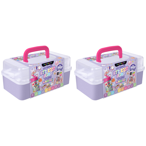 2PK Kaleidoscope Sticker Bomb Studio Kawaii Kids Craft Kit 8y+