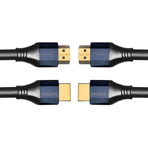 2PK Cruxtec 1m HDMI 2.1 8K w/ Ethernet Male to Male Cable - Black