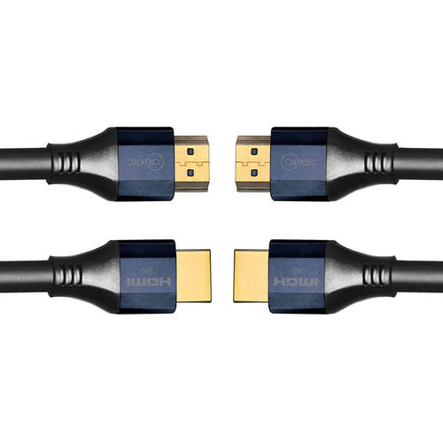 2PK Cruxtec 3m HDMI 2.1 8K w/ Ethernet Male to Male Cable - Black