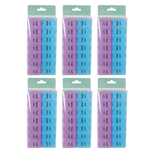 6PK Advance Protect Pill Box 7 Day With Am Pm Ac Hc5049