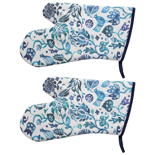 2PK LVD Neoprene Cotton 32cm Oven Mitt Kitchen/Cooking - Exotic