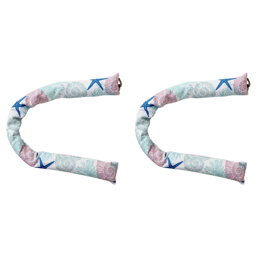2PK LVD Reef 1 Cotton Sand 90cm Door Weighted Draught Stopper Home/Room Decor