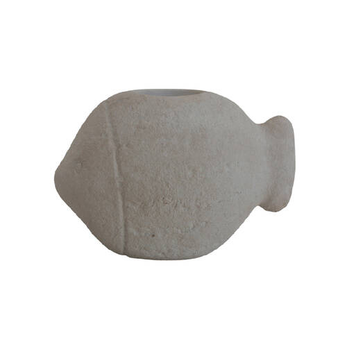 Darlin Stone Fish T-Lite Holder Table Decor 10.5x16cm Matte Off-White