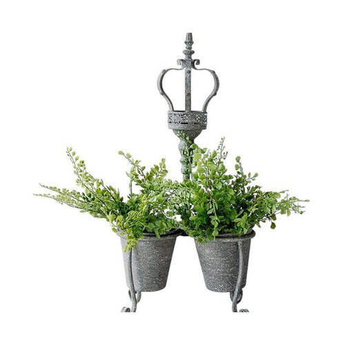 Darlin Regal Standing Double Pot Plant Holder 55x27.5cm Matte Grey