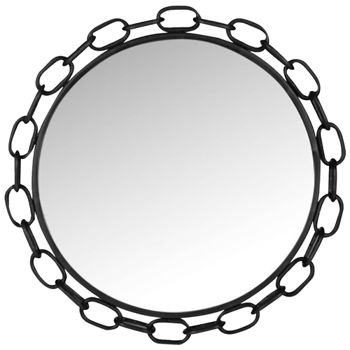 Darlin Metal 60cm Chain Wrap Mirror Hanging Home Decor Round Black