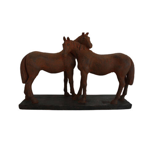 Darlin Horse Love Home Office Table Decor 29x41.5cm Matte Rust FInish