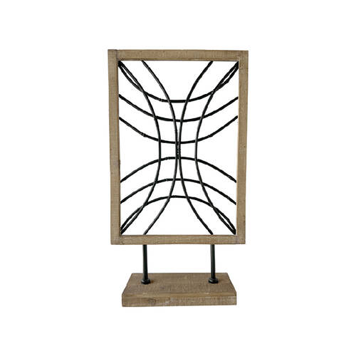 Darlin Geo Metal Panel Home Livingroom Table Decors 50x30cm Brown
