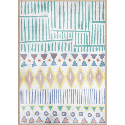 Rayell 40x60cm Framed Artwork Canvas Wall Art - Tribal Zen