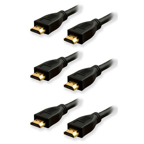 3x Sansai 1.5m High Speed HDMI Cable w/ Ethernet