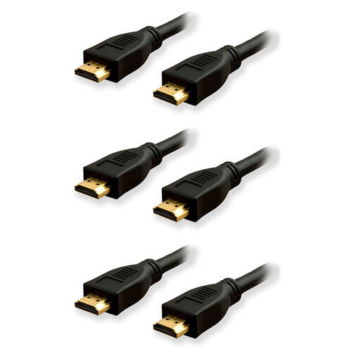 3x Sansai 3m High Speed HDMI Cable w/ Ethernet