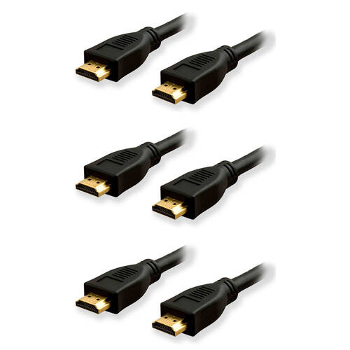 3x Sansai 5m High Speed HDMI Cable w/ Ethernet
