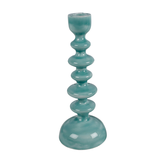 Maine & Crawford Roe 20cm Taper Candle Holder - Turquoise