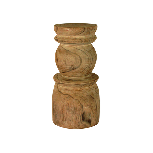 Maine & Crawford Kadek 30x13cm Pillar Candle Holder - White Wood