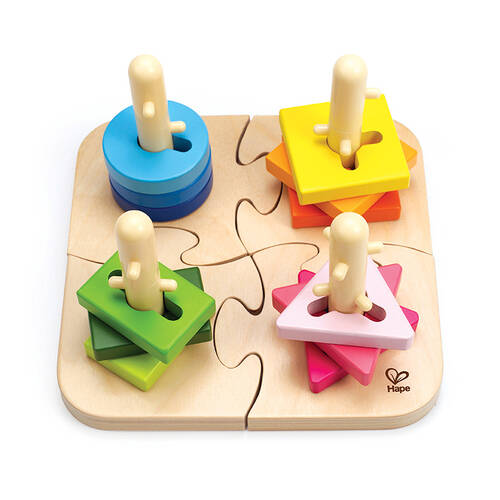 16pc Hape Creative Peg Puzzle