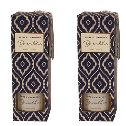 2PK Maine & Crawford 80ml The Indigo Collection 6-Reed Diffuser - Assorted