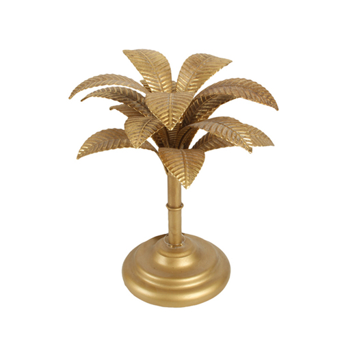 Maine & Crawford Brynne Palm Tree 29x25cm Candle Holder - Antique White